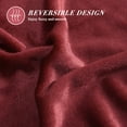 thumbnail image 4 of Howarmer Large Wine Red Fleece Throw Blankets, Queen Size Soft Fuzzy Blanket for Women Men and s, All Season Lightweight Microfiber Fluffy Blanket, 90 x 90 inch, 4 of 7