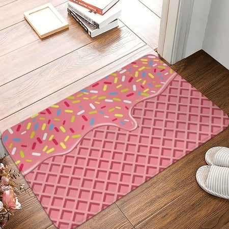 

Front Door Mat Indoor Outdoor Outside Entrance - 16*24in Washable Chocolate With Flowing Cream -Thin Bathroom Rugs Fit Under Door Kitchen Rugs Mats for Floor Bath Rugs for Bathroom