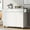 1: White, variant on Harper & Bright Designs Kitchen Island with Foldable Counter Top, Rolling Kitchen Cart on Wheels, Kitchen Storage Cart with Slide-Out Shelf, Towel Rack and Drawer, White
