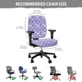 thumbnail image 5 of ZUXONGSY Butterfly Office Chair Cover 2 Packs Universal Desk Swivel Chair Cover Stretchable Computer Chair Protector Comfortable Decorativer Cover for Student Office Worker, 5 of 7