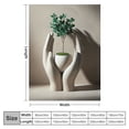 thumbnail image 4 of JEUXUS Soft Plush Blankets Green Botanical Pictures White, 4 of 6