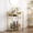 Gold(2 Tier), variant on SENYUM Upgrade Bar Cart, Serving Cart for Home, Drink Cart, Mobile Kitchen Shelf with Wine Rack and Glass Holder, Rolling Beverage Cart