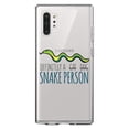 thumbnail image 1 of DistinctInk Clear Shockproof Hybrid Case for Galaxy Note 10 PLUS (6.8" Screen) - TPU Bumper Acrylic Back Tempered Glass Screen Protector - Definitely a Snake Person, 1 of 1