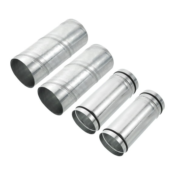 Uxcell 5 Inch Spiral Air Duct, 2 Pcs Adjustable 12 to 22 Inch Long Galvanized Steel Ducting