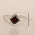thumbnail image 5 of 5mm Princess Cut Square Garnet Gemstone 925 Sterling Silver Solitaire Women Wedding Ring, 5 of 7