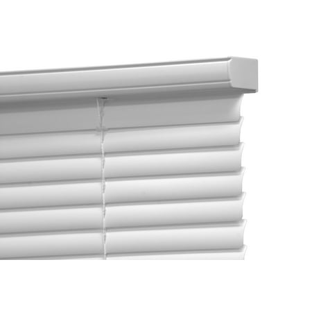 Mainstays 1 Cordless Vinyl Room Darkening Blinds, White, 31W x 72L