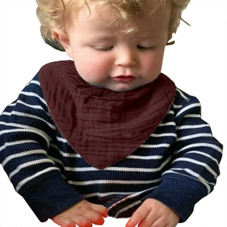 

JDEFEG Thick Bibs for Babies Babys Boys Girls Towel Cloth Baby Bibs Baby Crepe Double Absorbent Solid Colour Baby Reversible Bibs Cotton Blend J