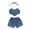 Blue, variant on Vedolay Two Piece Sets For Girl Girl Shorts Set Summer Short Sleeve Shirt and Shorts 2pcs Clothing Set,Blue 6-12 Months