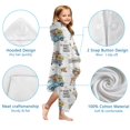 thumbnail image 7 of White Highland Cow Blue Truck Pattern Hooded Bath Towel，60"x35" for Ages 3 To 12 Kids, Quick Dry Lightweight Soft Microfiber Hood Beach Towel Cover Up for Kids, 7 of 7