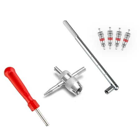 Standard Valve Core Remover - Valve Remover Cores inside Car Tire/AC Plug Stem Installer Repair Tools Durable Install and Remove Snap-in Tire Valves Monkey Grip Handle for Cars Motorcycles Bike Electric cars air conditioning