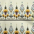 thumbnail image 1 of oneOone Viscose Chiffon Light Yellow Fabric Ikat Sewing Material Print Fabric By The Yard 42 Inch Wide, 1 of 5