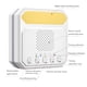 thumbnail image 4 of Bearachild Máquina de sonido de ruido blanco para dormir, chupete de escritorio, luz ajustable recargable, terapia de voz, ayuda nocturna para bebés y Electrodomésticos Blanco Bearachild HA075635-01B, 4 of 6