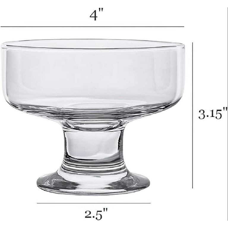 Eternal Night Glass Dessert Bowls Set Of 6, Clear Glass Ice Cream Bowls Cups,  Vintage Glass Footed Bowls Sundae Cups, All Purpose Glass Serving Bowls For  Ice Cream, Fruit, Pudding, Snack, Cereal
