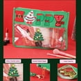thumbnail image 5 of Juego de neceseres navideños transparentes - Organizador de artículos de tocador de viaje con bordado festivo de Papá Noel y árbol Un neceser de maquillaje, 5 of 5