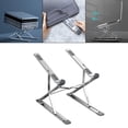 thumbnail image 3 of 7 + 8 Gear Soporte para computadora Metal Ligero Compatible Ventilado Ergonómico Portátil Soporte vertical Plegable Plegable para negocios Escritorio plata CUTICAT Soporte informático, 3 of 8