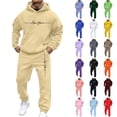 thumbnail image 2 of Aihuaihua New York Mens Tracksuit 2Pcs Set Hoodie Sweatsuits Jogging Suit Sets Long Sleeve Pullover Shirt Outfits 2025 Athletic Outfits Orange XXXL, 2 of 5