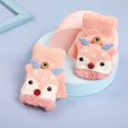thumbnail image 1 of Guantes navideños de otoño e invierno para niños, de medio dedo, con ambiente festivo, de terciopelo grueso y cálido, para niños y niñas, juego de cinco dedos, 1 of 6