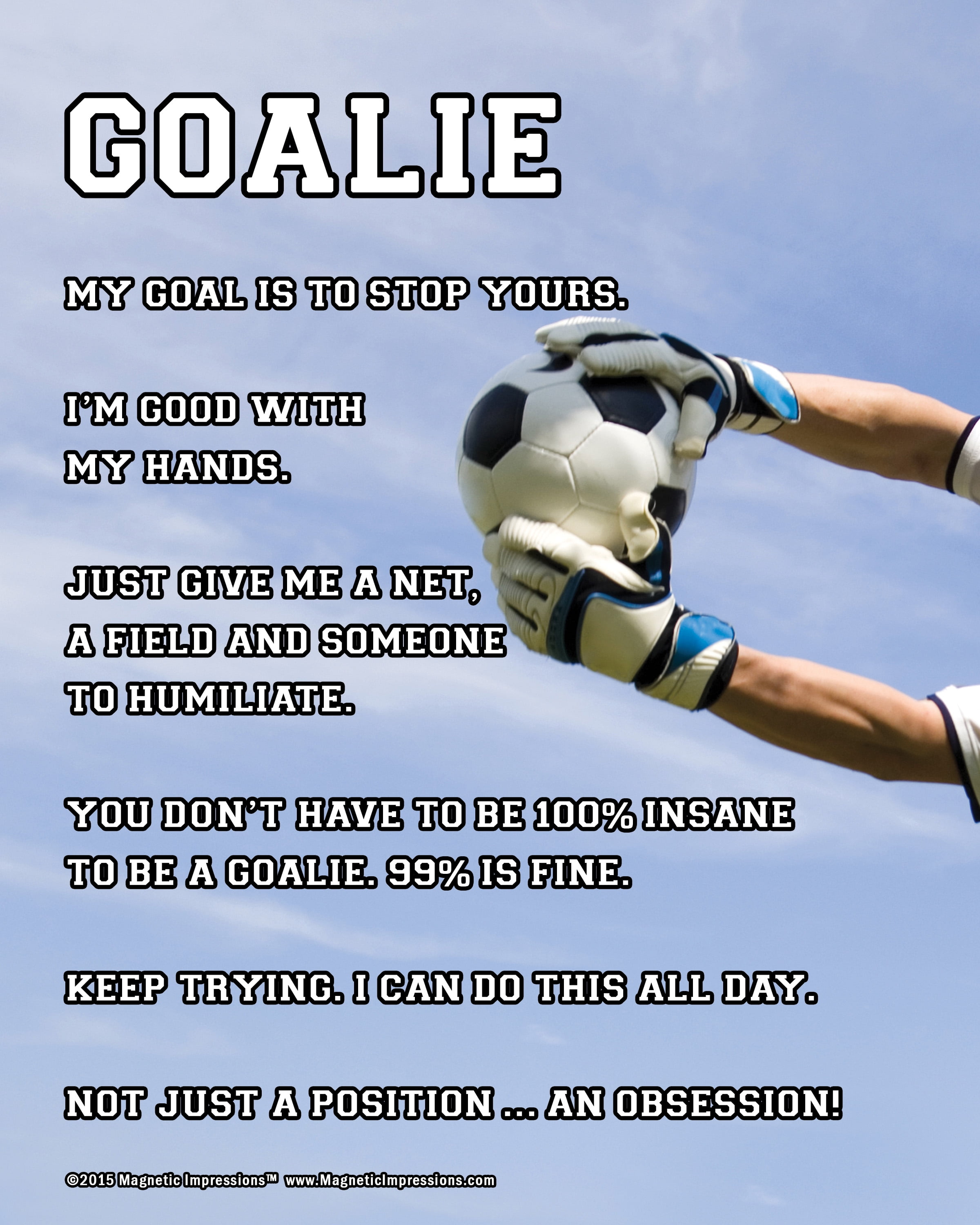 Unframed Soccer Goalie Male 8" x 10" Sport Poster Print