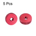 thumbnail image 3 of Flat Knurled Nut - M4 x 14mm x 4mm Thumb Nuts Lock Adjusting Nuts Aluminum Alloy Red 5Pcs, 3 of 4