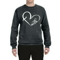 thumbnail image 2 of Wild Bobby Heart Made Of Faith Inspirational/Christian Unisex Crewneck Graphic Sweatshirt, Heather Black, 3X-Large, 2 of 5