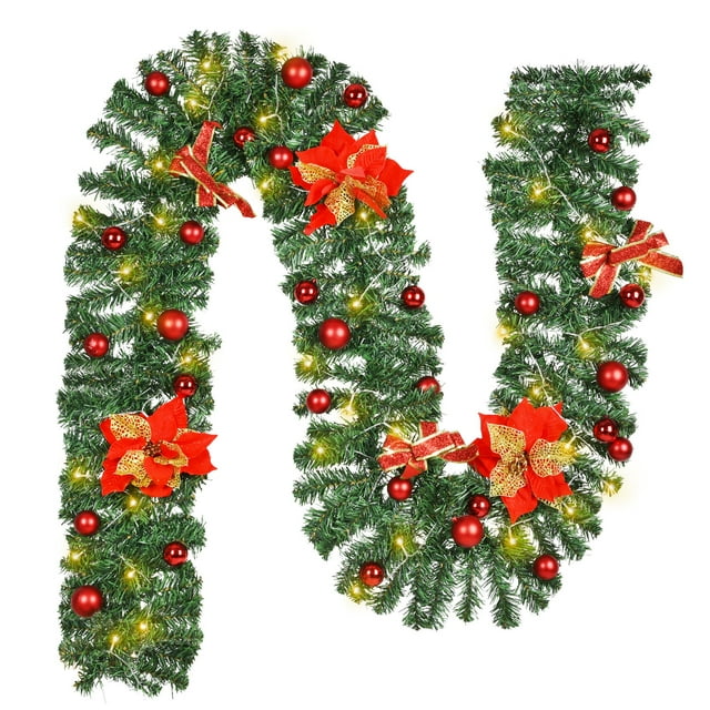 Goodwill Christmas Garland 9ft Christmas Rattan Artificial Flower