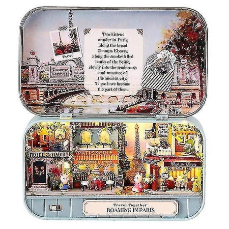Qfdian Cutebee DIY DollHouse Wooden Doll Houses Miniature Dollhouse Furniture Kit Toys for Children Christmas Gift The Satisfied Time
