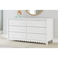 thumbnail image 2 of Signature Design by Ashley Hallityn 6 Drawer Dresser, White, 2 of 9