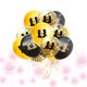 thumbnail image 3 of FELTECHELECTR 15 globos de la constelación de Géminis con lentejuelas, ideales para bodas, cumpleaños (5 unidades en negro, dorado y transparente)., 3 of 6
