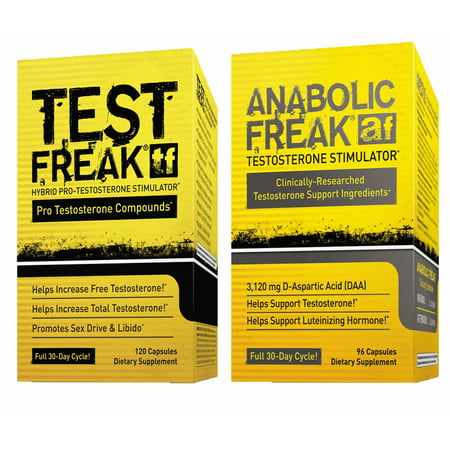 (1) PharmaFreak - TEST FREAK - USA Testostérone et (1) PharmaFreak ANABOLIC FREAK testostérone Stimulateur