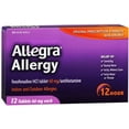 thumbnail image 3 of Allegra Allergy 12Hr Relief Fexofenadine 60mg, Antihistamine, 12ct, 2-Pack, 3 of 3