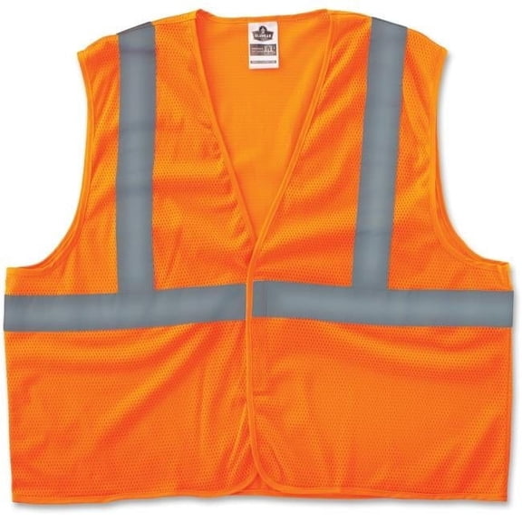 Ergodyne Class 2 Super Econo Mesh Polyester Vest Large & Extra Large - Orange