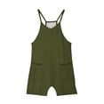 thumbnail image 6 of Girls Loose Overalls V Neck Sleeveless Romper Spaghetti Strap Harem Short Pants Jumpsuits 50% Summer Saving, 6 of 7