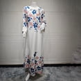 thumbnail image 5 of ZPAQI Middle Eastern Robe Dress Flower Print Middle East Dress Women Islamic Robe, 5 of 20