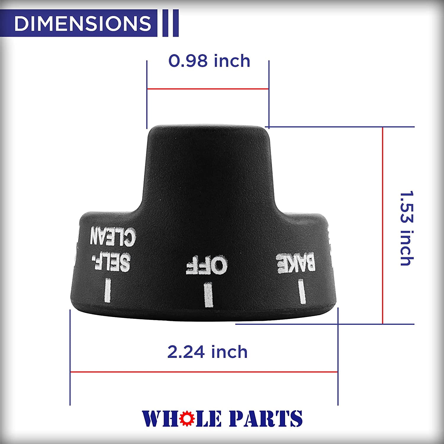Whole Parts Oven Select Knob Part # PB010230 - Replacement & Compatible With Some Viking Ovens