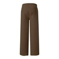 thumbnail image 6 of Sweatpants for Women Elastic High-Waisted Lace-Up Casual Solid Color Wide-Leg Yoga Pants,Pants for Women Brown S, 6 of 6