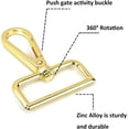 thumbnail image 4 of 15 Pcs Purse Hardware Heavy Duty Swivel Snap Hooks D Rings for Purse and Tri-glide Slide Buckles for Bag Making, 4 of 5