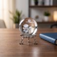 thumbnail image 5 of Unique Bargains Crystal Ball Figurine 3D Glass Paperweight with Base Clear Style N, 5 of 7