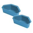 thumbnail image 1 of Oleegame 2PC Spoon And Lid Rest Kitchen Leaking Basket Triangular Kitchen Waste Leaking Basket Sink Side Shelf Blue, 1 of 3