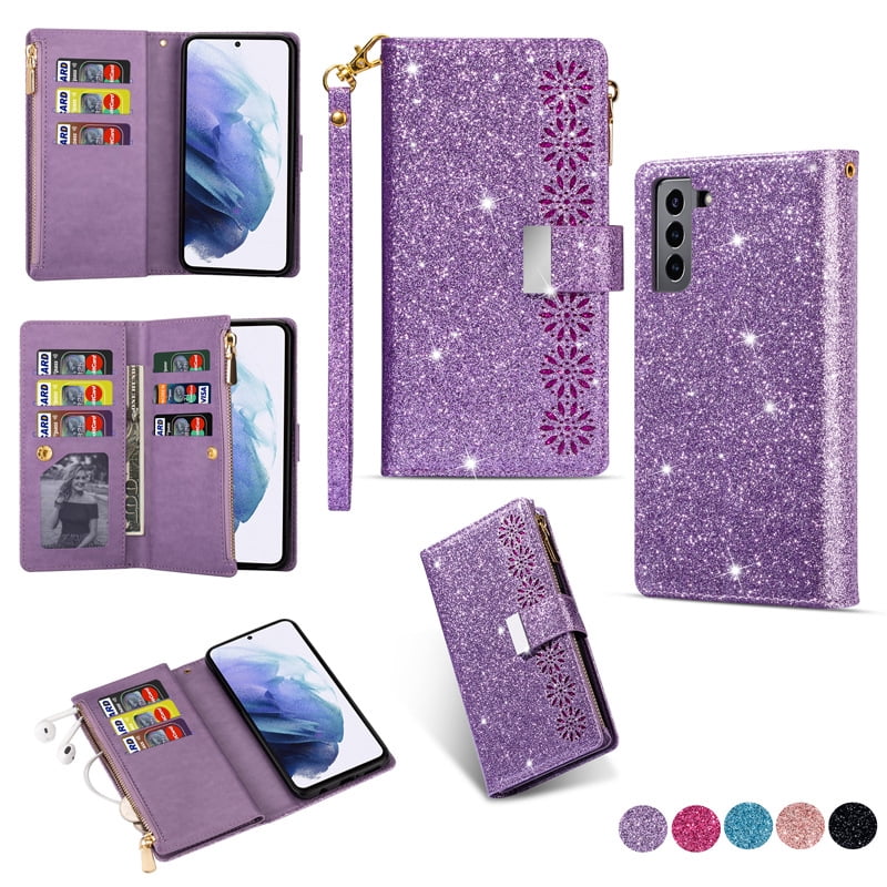 Fashion retro style Shiny Flip Wallet Phone Case For Samsung S25 Edge S24 Ultra S23 FE S22 S21 S25ultra s24plus A36 A26 A56 A16 A06 A55 A15 A35 A05 A25 Card Slots Protective Leather Cover