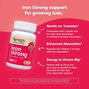 Renzo’s Iron with Vitamin C for Kids, Sugar-Free, Vegan Melty Tabs, Immune Support, 90 Tablets