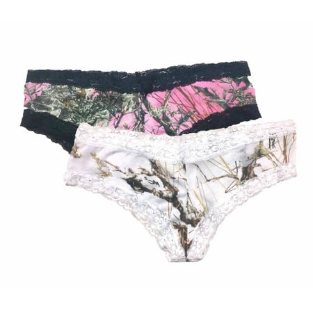 Lace Trunk - 2 Pack Women's Booty Lace Boy Shorts Authentic True Timber Camo Panties