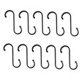 thumbnail image 6 of 10pcs Metal S Hooks Heavy Duty Stainless Steel Aluminum Pot Hooks Kitchen Spoon Pan Hanging Hanger, 6 of 6