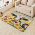 thumbnail image 2 of Cow Rugs for Living Room - 4x5 Rug - Cow Rug - Funny Farm Animal Area Rug - Sunflower Dairy Cow Rugs - Farmhouse Cattle Carpet, 2 of 7