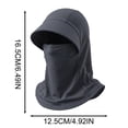 thumbnail image 4 of IAJFHAFS 3 In 1 Summer Cooling Balaclava Breathable Sun Protection Hood with Neck Guard & Face Mask Outdoor Activities Sun Hats for Men Women Dark Gray, 4 of 7