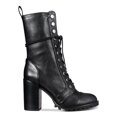 thumbnail image 2 of DOLCE VITA Womens Black With Side Zip Block Heel Lace-Up Combat Boots 10, 2 of 4
