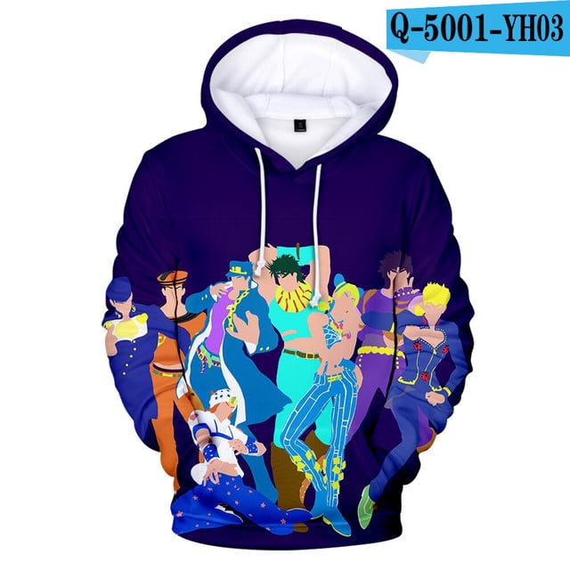 Sudaderas con capucha de JoJo's Bizarre Adventure, chaqueta informal para adultos y niños, tallas para niños, disfraz de Cosplay, jersey, Jersey Unisex08S Deng Xun unisex