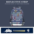 thumbnail image 5 of FORMRS Unisex School Backpack 17" Student Travel Bag with Laptop Compartment, Blue Hand Drawn Sailboats, 5 of 7