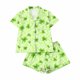 thumbnail image 4 of Blusa de Manga Corta Casual Turndown Botón Impresión Y Pantalones Cortos para las Mujeres Set Corto de Verano, 4 of 6