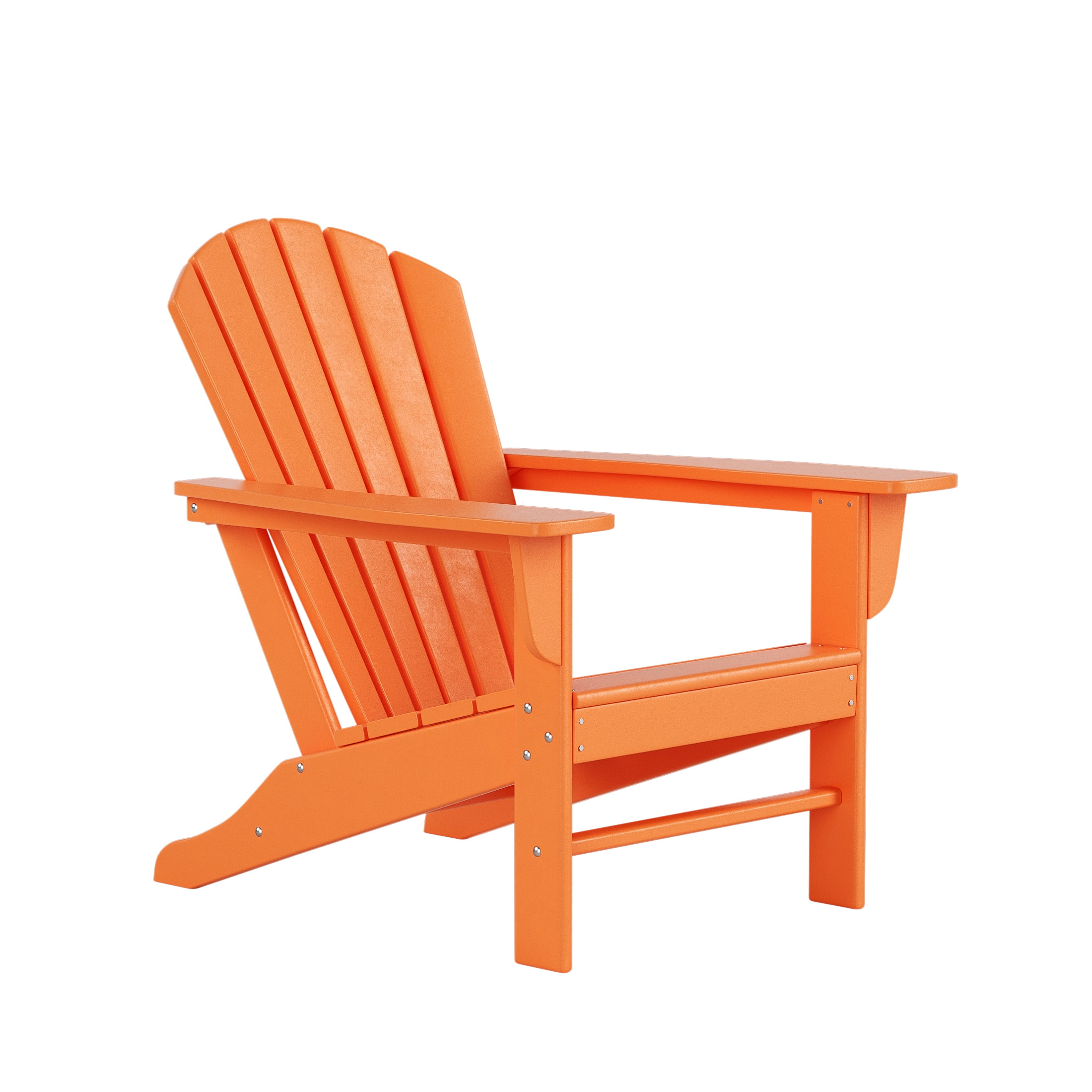 Westin Outdoor Adirondack Patio Chair with Ottoman Footrest, Orange