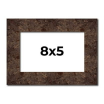 8x5 IN Frame Brown Burl Real Wood Picture Frame Width 1.625 Inches | Interior Frame Depth 0.5